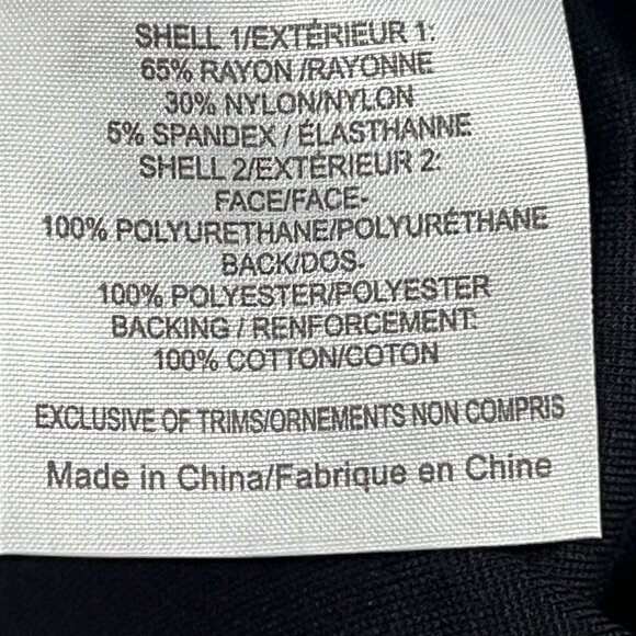 Tory Burch Faux Leather Panel Ankle Zip Pants Black Medium Work Chic - Picture 4 of 8